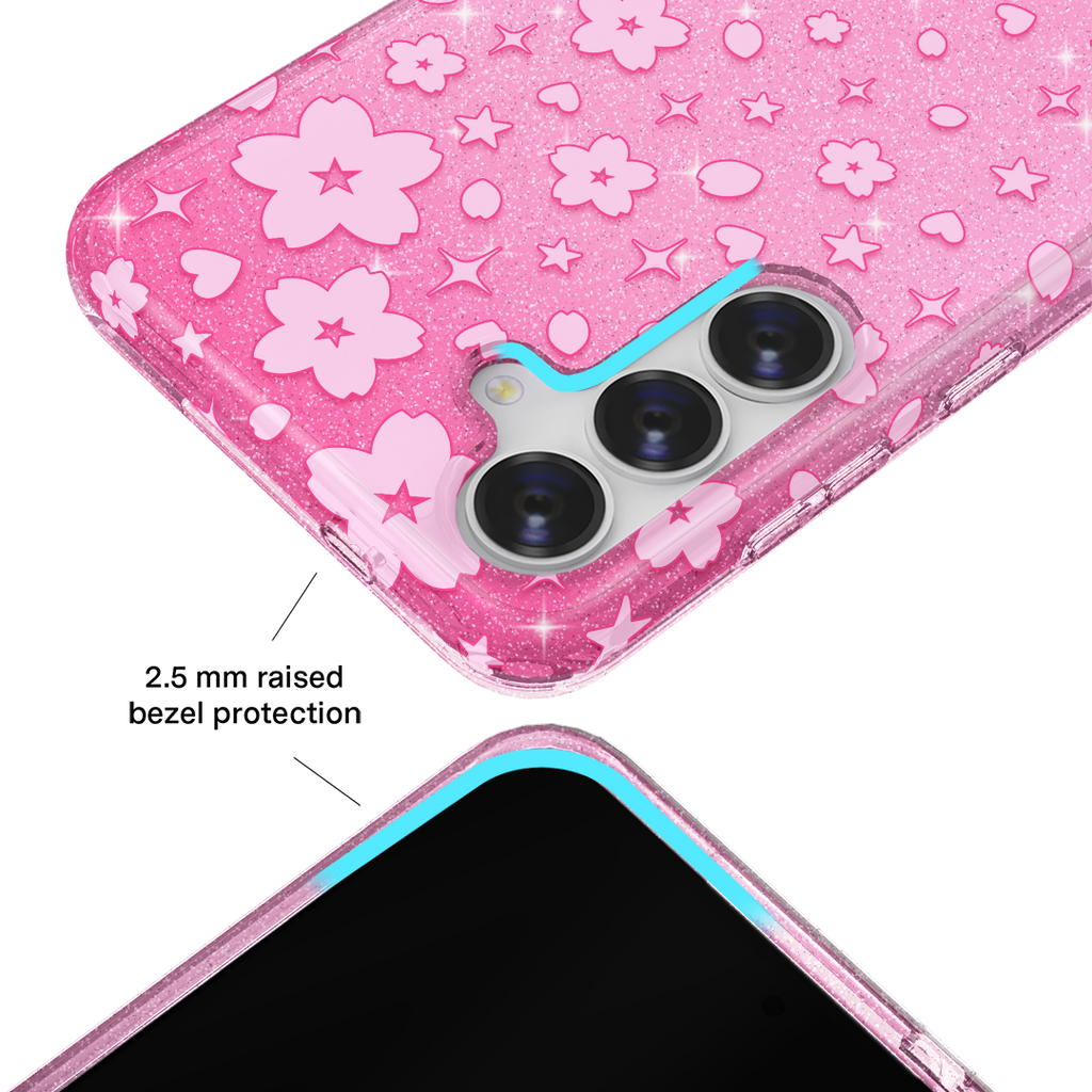 Cherry Blossom Glitter Samsung Case