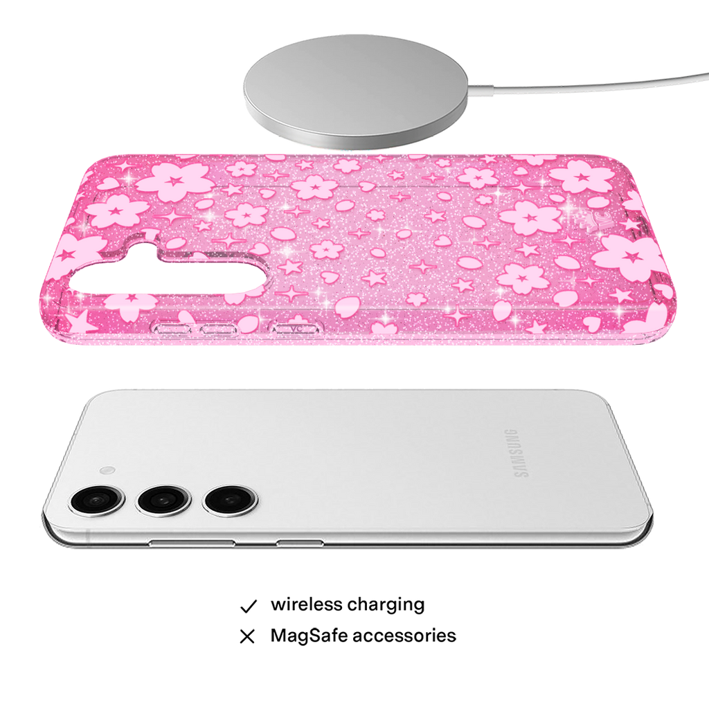Cherry Blossom Glitter Samsung Case