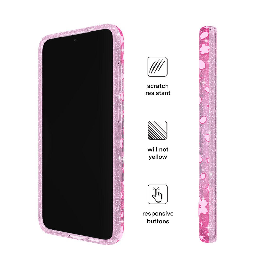 Cherry Blossom Glitter Samsung Case