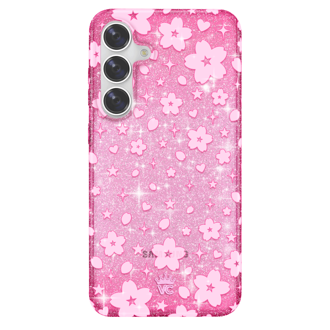 Cherry Blossom Glitter Samsung Case