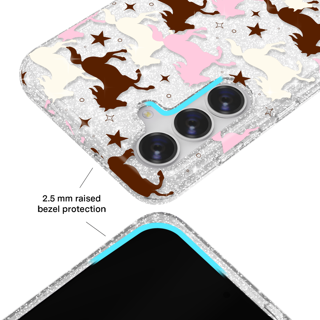 Pink Pony Glitter Samsung Case