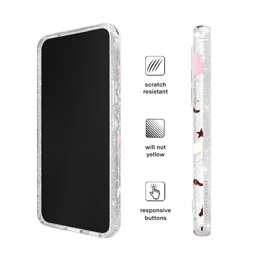 Pink Pony Glitter Samsung Case