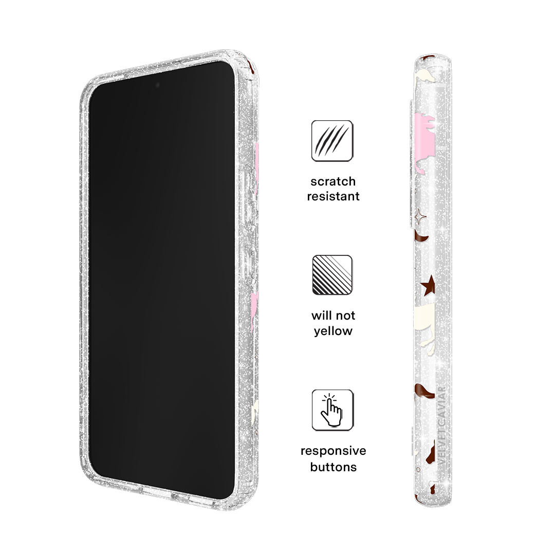 Pink Pony Glitter Samsung Case