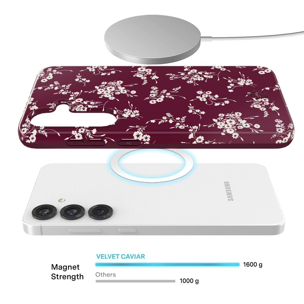 French Burgundy Floral Samsung Case