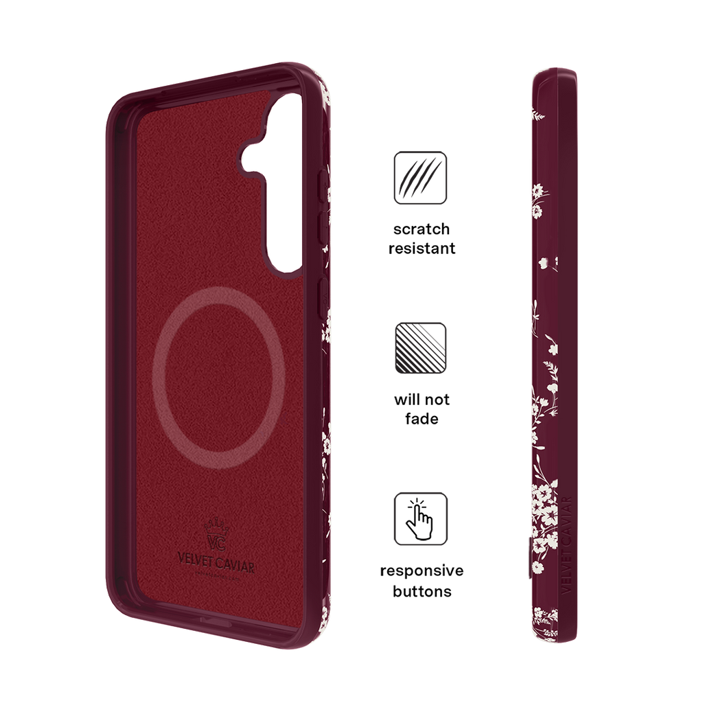 French Burgundy Floral Samsung Case