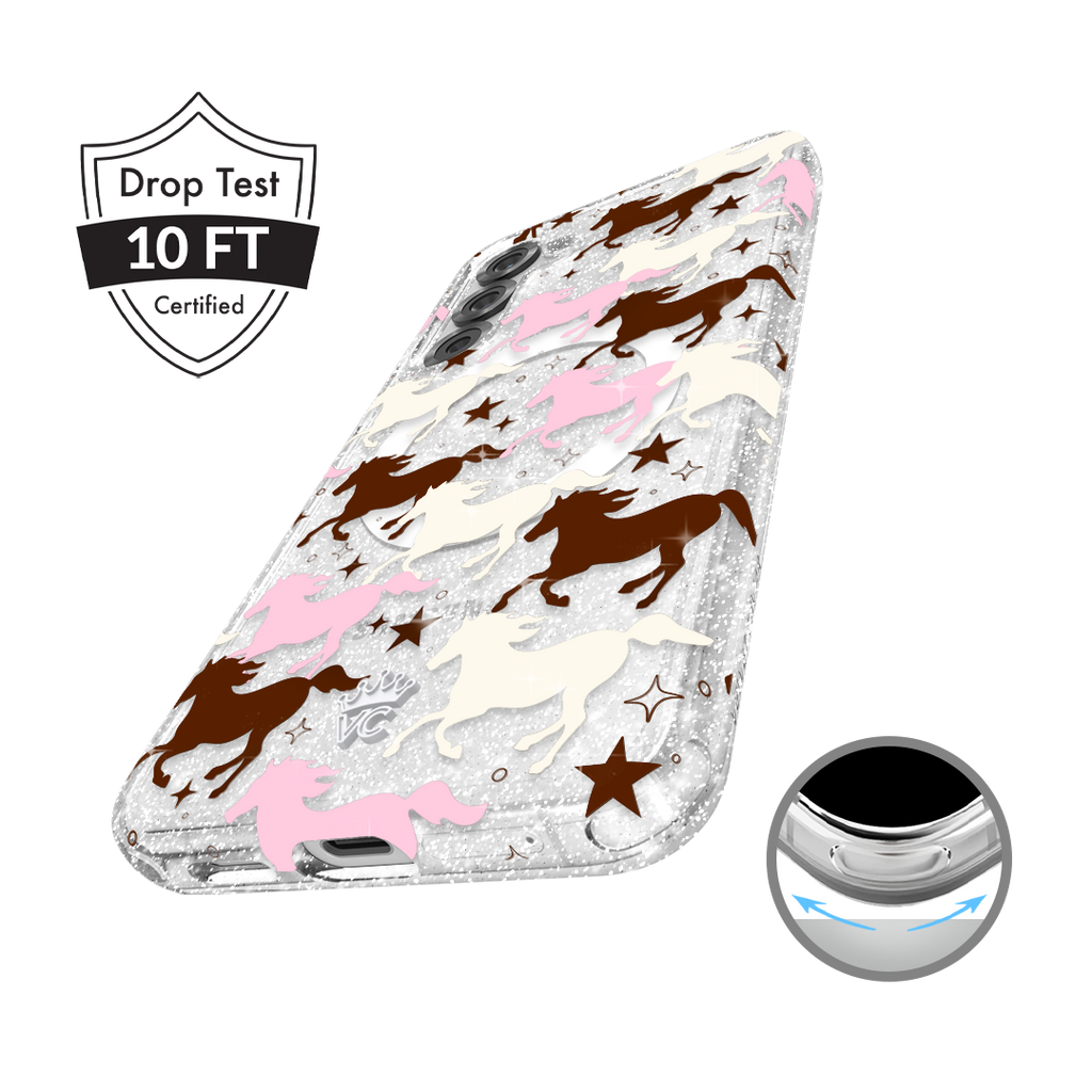 Pink Pony Glitter Samsung Case